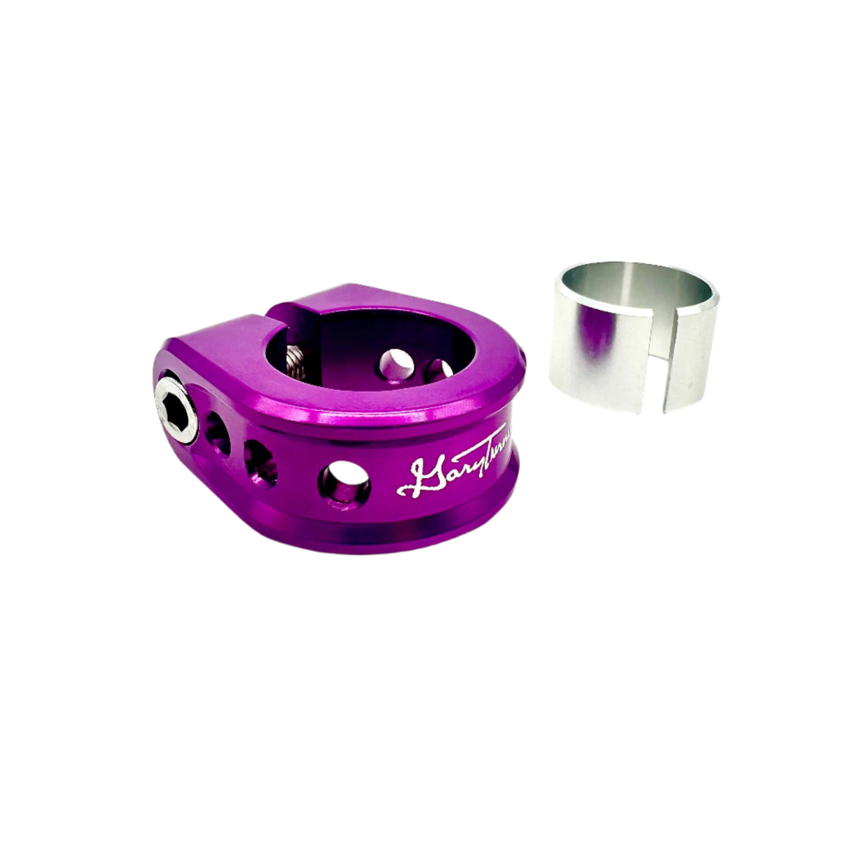 GARY TURNER X BILLET BMX HOLEY SEAT POST CLAMP 31.8mm (30mm w/ Shim) SEAT POST CLAMP BIL-SCLAMP-GARYTURNERHOLEY-318/30-RED