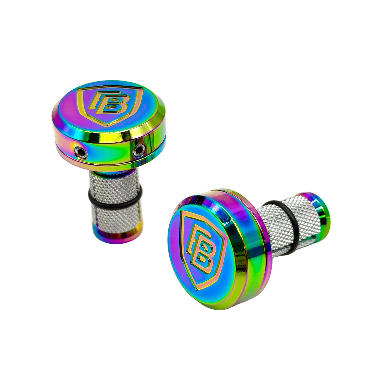 BILLET BMX SHIELD LOGO HIDDEN BOLT HANDLEBAR ENDS