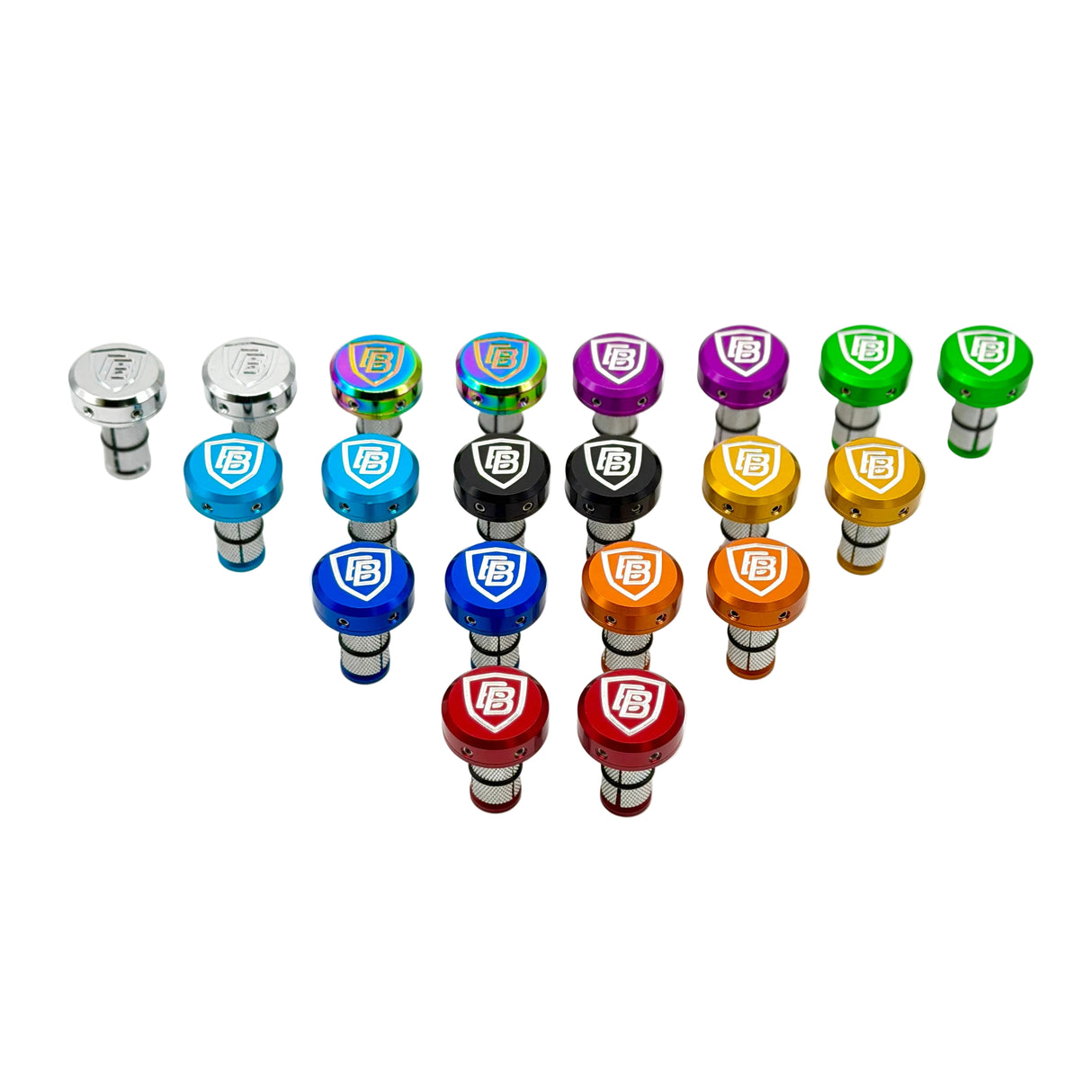BILLET BMX SHIELD LOGO HIDDEN BOLT HANDLEBAR ENDS
