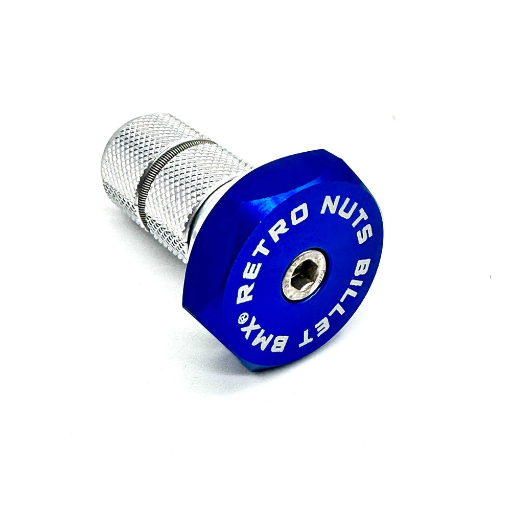 BILLET BMX RETRO NUTS 6 POINT STEM CAP STEM CAP BIL-STEMCAP-RETRONUT-RED