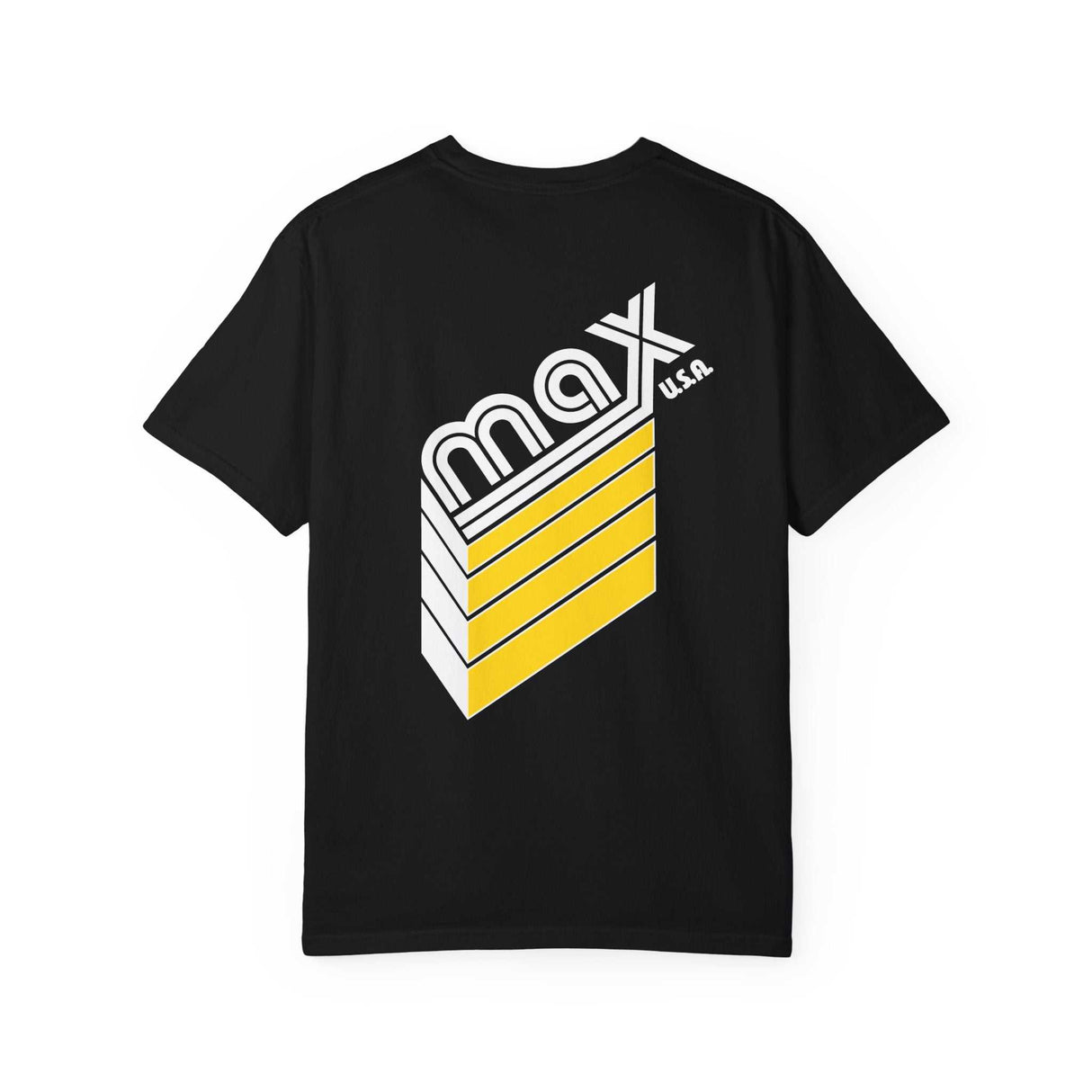 MAX Racing Factory T-Shirt | Black and Yellow Print T-Shirt 26906909169244412844