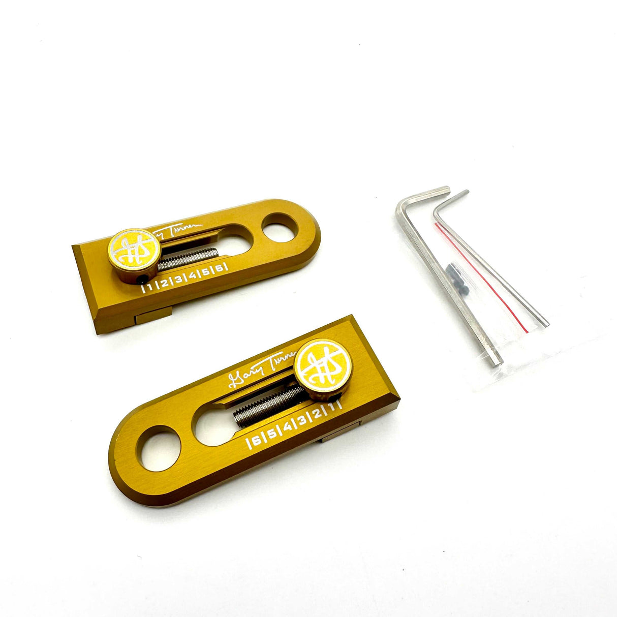 GARY TURNER X BILLET BMX CHAIN TENSIONERS 3/8" 10mm AXLE PAIR CHAIN TENSIONERS BIL-TENSIONER-GARYTURNER-38-RED