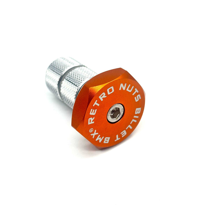 BILLET BMX RETRO NUTS 6 POINT STEM CAP STEM CAP BIL-STEMCAP-RETRONUT-RED
