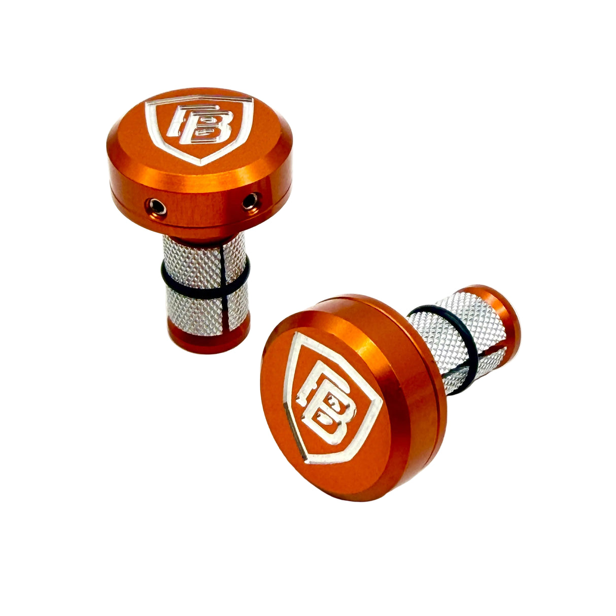 BILLET BMX SHIELD LOGO HIDDEN BOLT HANDLEBAR ENDS