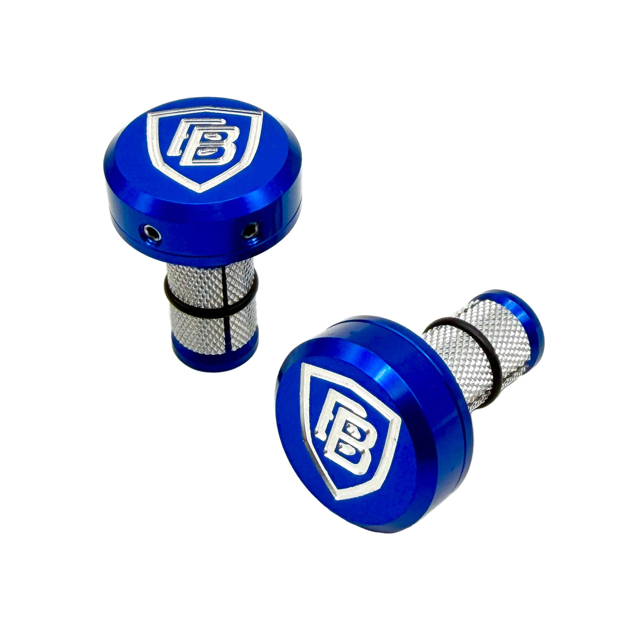 BILLET BMX SHIELD LOGO HIDDEN BOLT HANDLEBAR ENDS