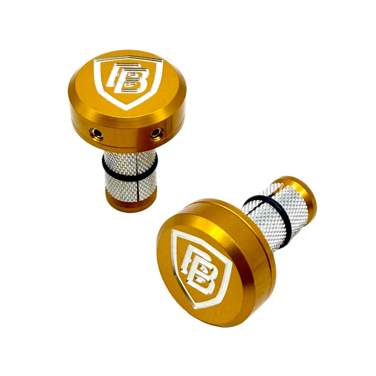 BILLET BMX SHIELD LOGO HIDDEN BOLT HANDLEBAR ENDS