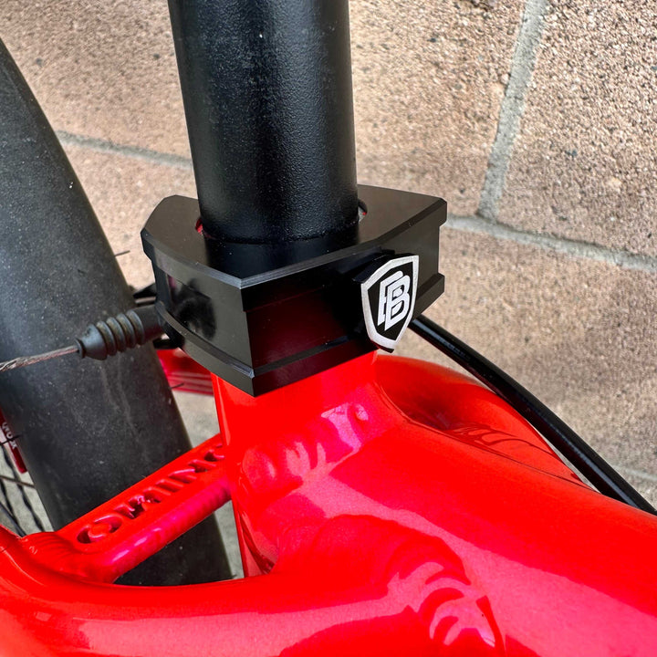 BILLET BMX™ SHIELD SEAT POST CLAMP 28.6mm SEAT POST CLAMP BIL-SCLAMP-SHIELD-286/254-RED