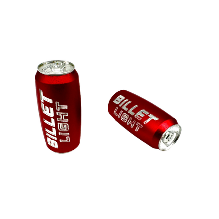 BILLET BMX™ Tall Boy Beer Can Valve Stem Caps (2 Pack) Bicycle Axle Nut BIL-VALVECAP-BEERCAN-BLK