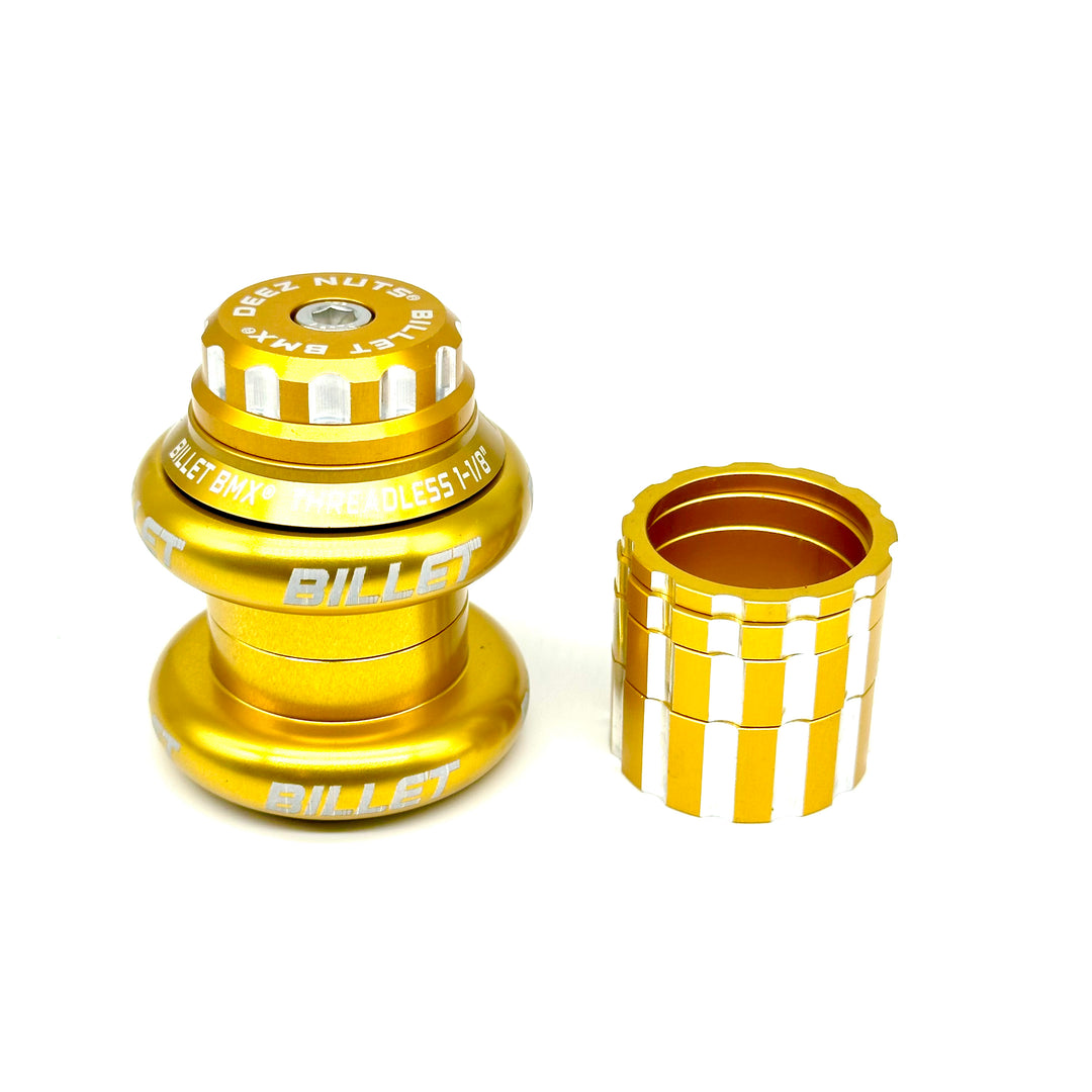 BILLET BMX DEEZ NUTS 12 POINT THREADLESS HEADSET KIT 1-1/8 HEADSET BIL-HEADSET-DZNUT-1-1/8-RED
