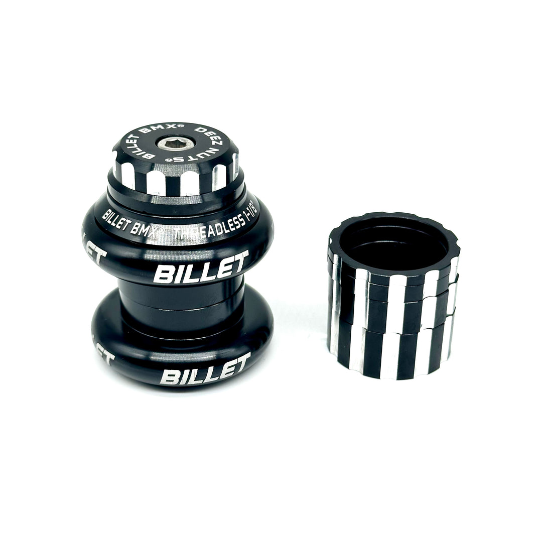 BILLET BMX DEEZ NUTS 12 POINT THREADLESS HEADSET KIT 1-1/8 HEADSET BIL-HEADSET-DZNUT-1-1/8-RED