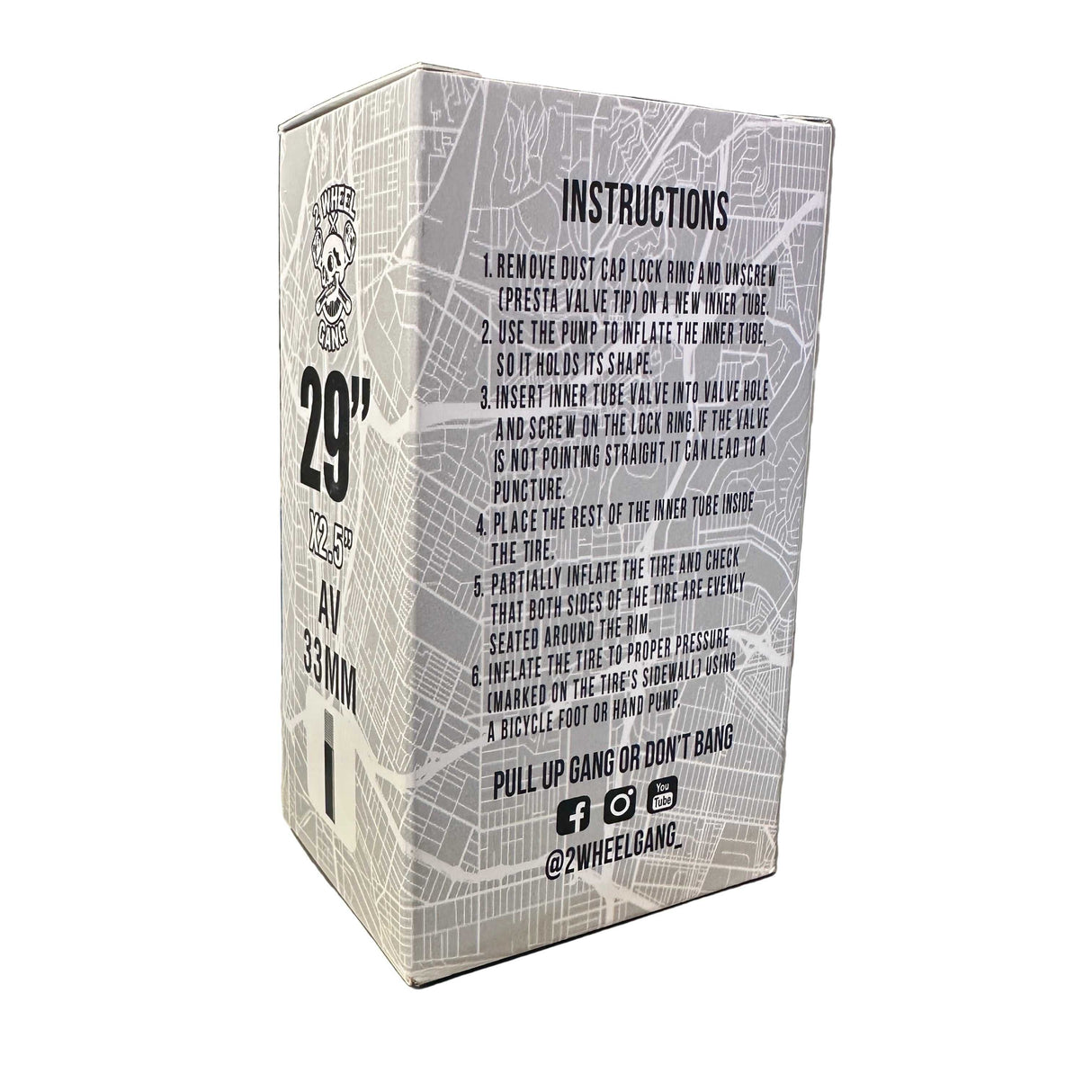 2 WHEEL GANG 29"X2.5" BICYCLE TIRE INNER TUBE