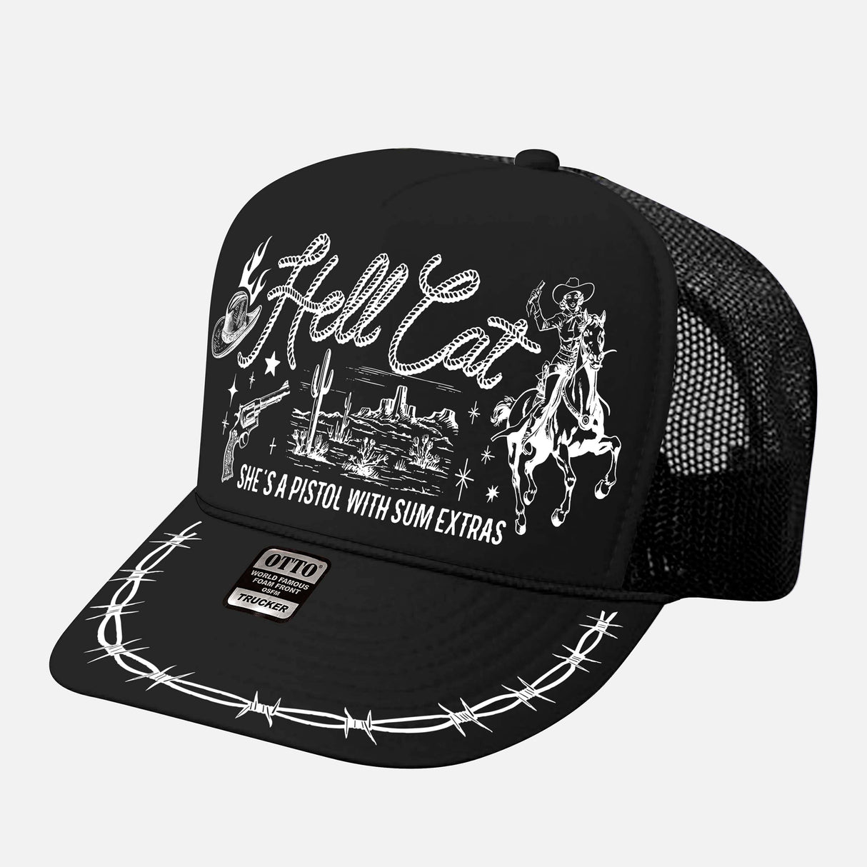 HELL CAT CURVED BILL HAT HATS WHE13033S