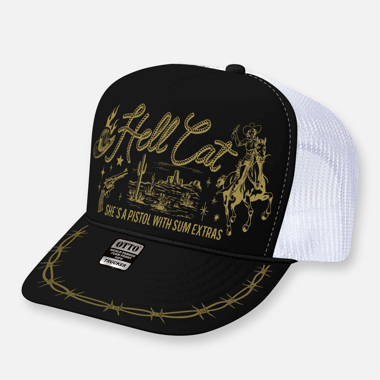 HELL CAT CURVED BILL HAT HATS WHE13033S