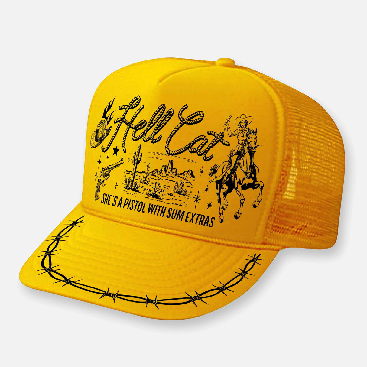HELL CAT CURVED BILL HAT HATS WHE13033S