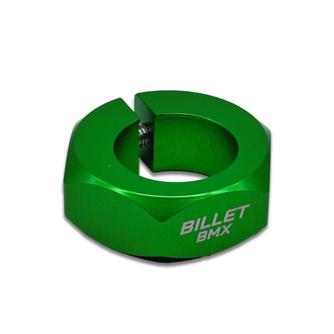 BILLET BMX RETRO NUTS 6 POINT SEAT POST CLAMP 28.6mm (25.4mm w/ Shim) SEAT POST CLAMP BIL-SCLAMP-RETRONUTS-286/254-RED