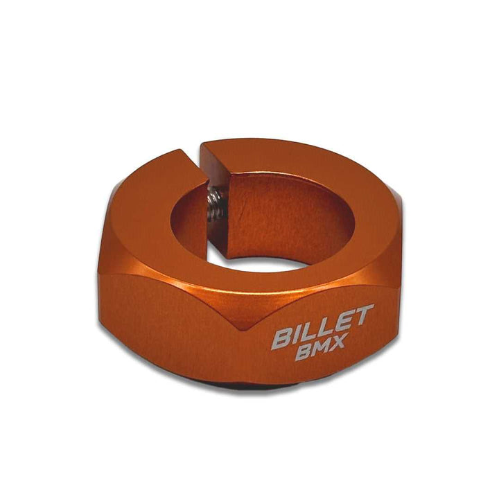 BILLET BMX RETRO NUTS 6 POINT SEAT POST CLAMP 28.6mm (25.4mm w/ Shim) SEAT POST CLAMP BIL-SCLAMP-RETRONUTS-286/254-RED