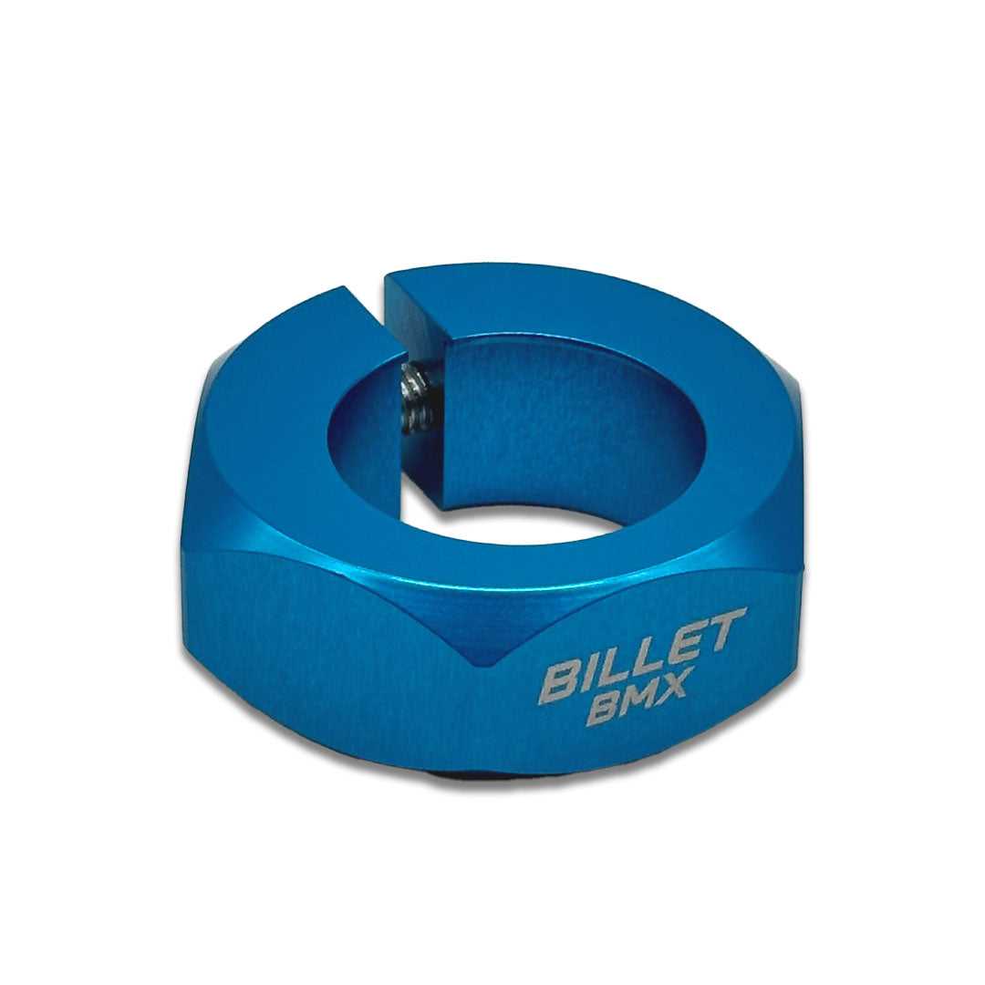 BILLET BMX RETRO NUTS 6 POINT SEAT POST CLAMP 28.6mm (25.4mm w/ Shim) SEAT POST CLAMP BIL-SCLAMP-RETRONUTS-286/254-RED