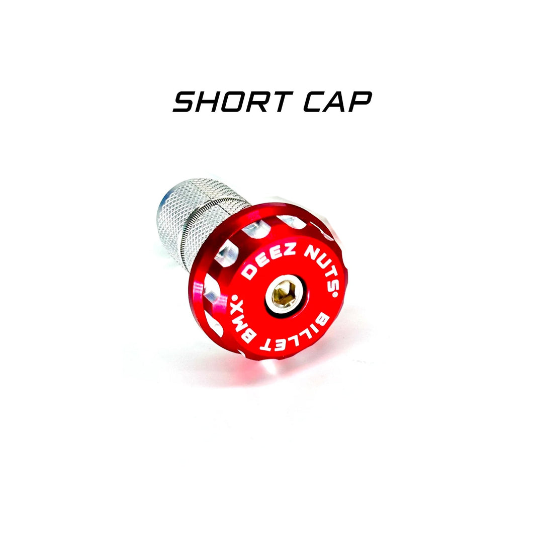 BILLET BMX DEEZ NUTS 12 POINT STEM CAP STEM CAP BIL-STEMCAP-DZNUT-RED