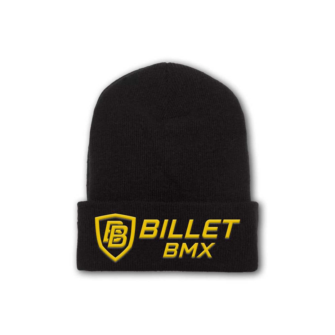BILLET BMX CLASSIC LOGO CUFFED KNIT BEANIE GOLD BIL1501KC-2-BLK-GLD