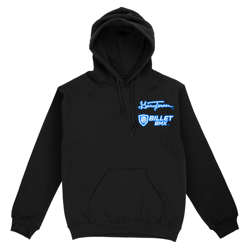 GARY TURNER X BILLET BMX LOGO PULL OVER HOODIE BLACK BIL-HOODIE-GARYTURNER-BLK-S