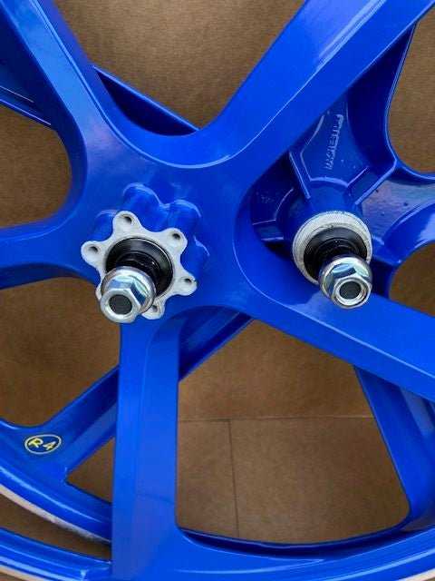 29″ BMX 5-Spoke CNC Alloy Rims Bicycle Sealed Wheel Set, Blue, CNC for Pad Brakes sku-37549206241451