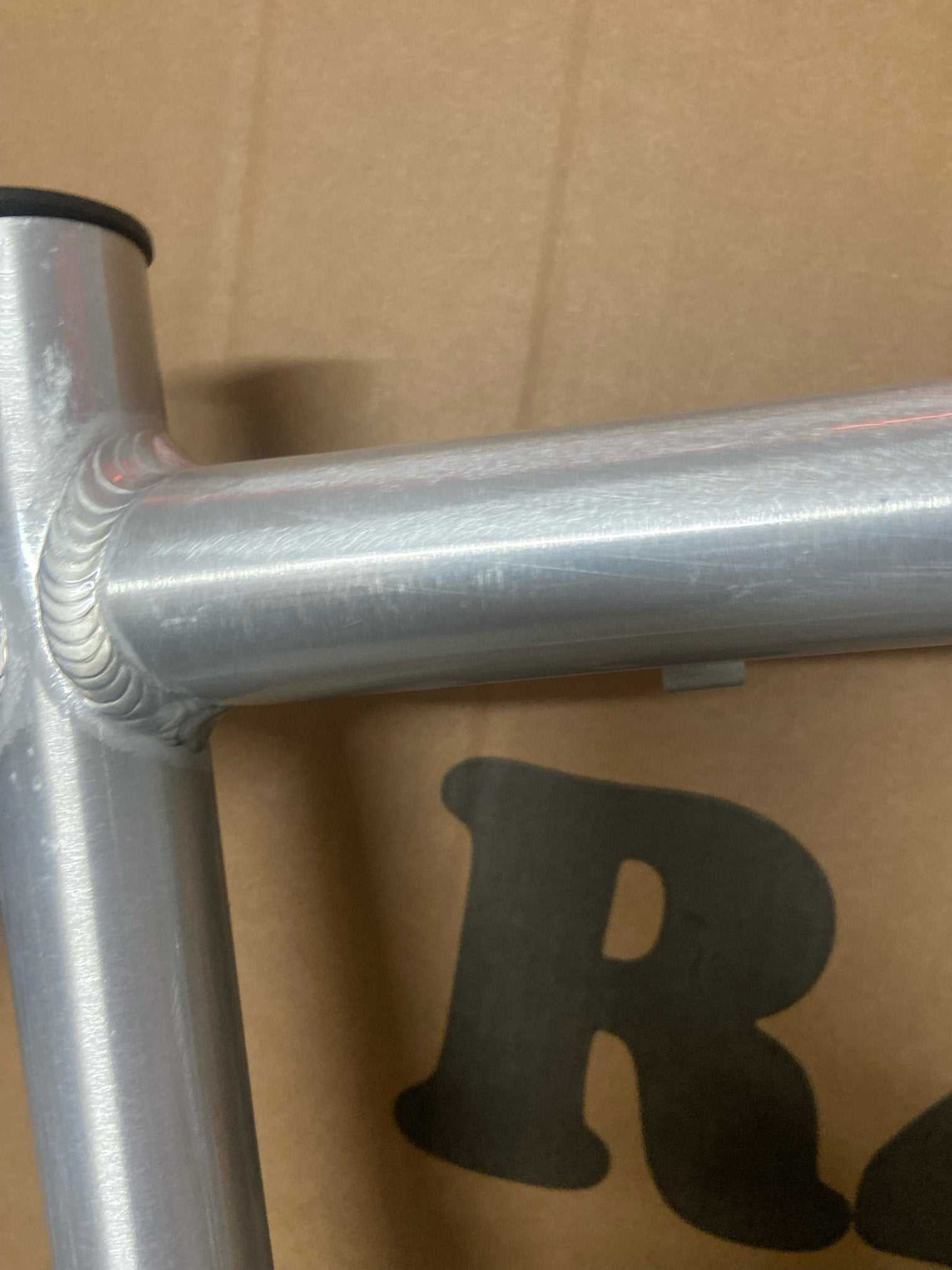 R4 Retro 6061 Aluminum 29" Pro BMX Frame & Chrome Fork, Raw W/ Clear Coat Decals Included BMX Frames sku-41549724254379