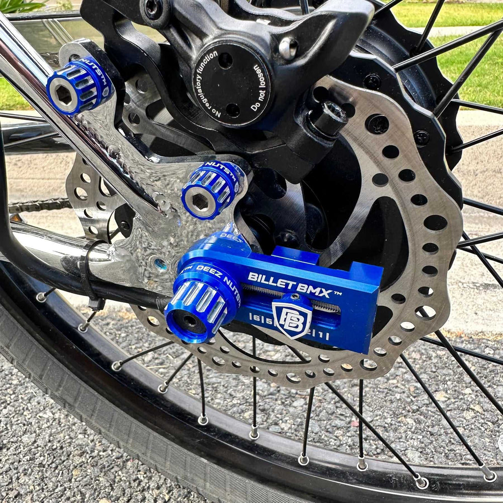 BILLET BMX Chain Tensioners 14mm Axle Pair for GT, Throne and ZOOZ Bikes (2-PACK) CHAIN TENSIONERS BIL-TENSIONER-14-RED