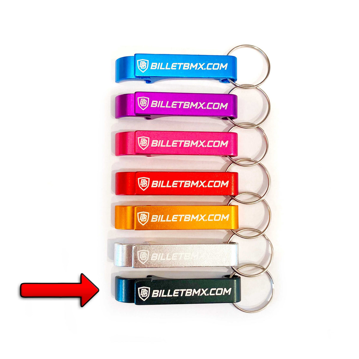 Billet BMX Bottle Opener Key Chain BIL-BOTTLE-KEYCHAIN-BLU