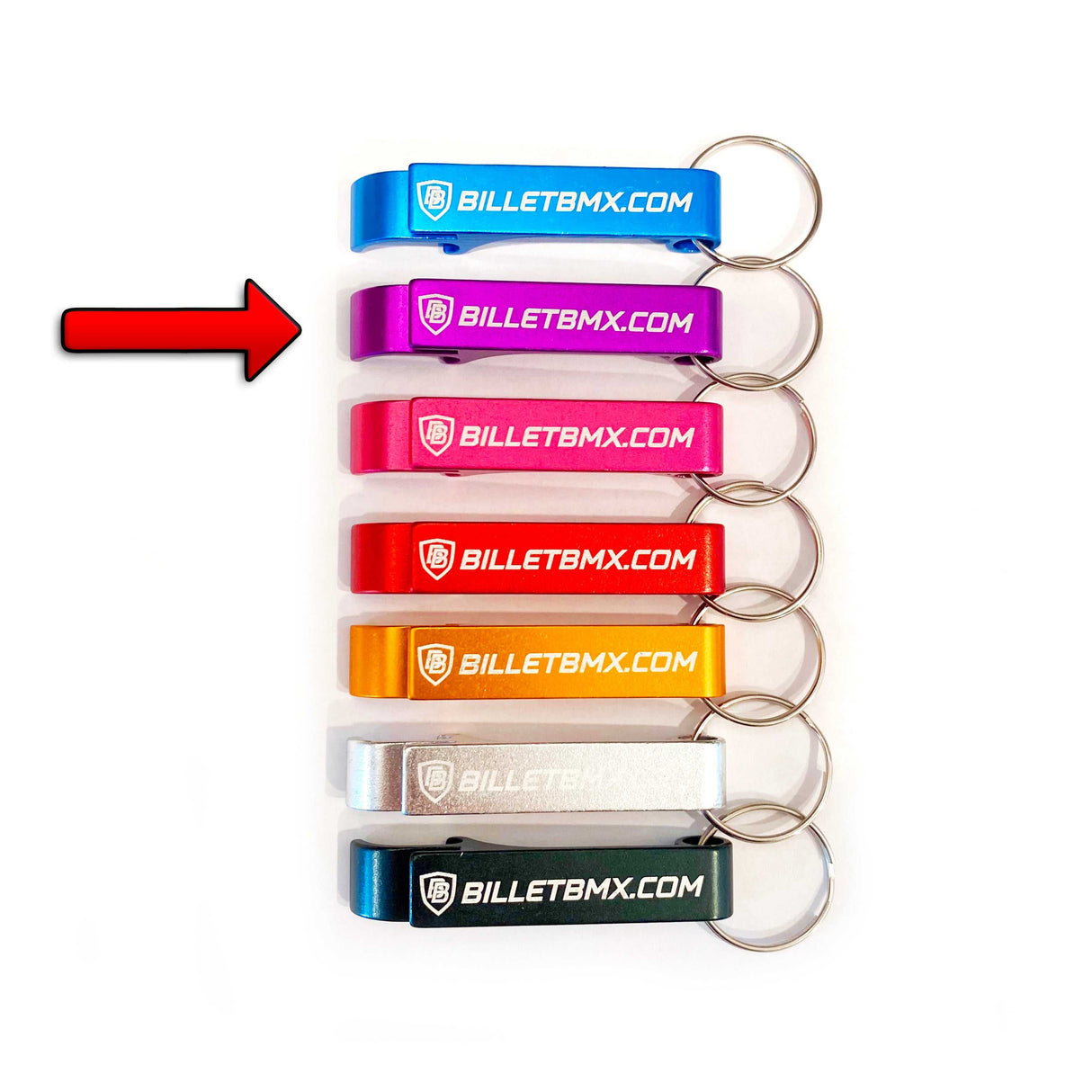 Billet BMX Bottle Opener Key Chain BIL-BOTTLE-KEYCHAIN-BLU