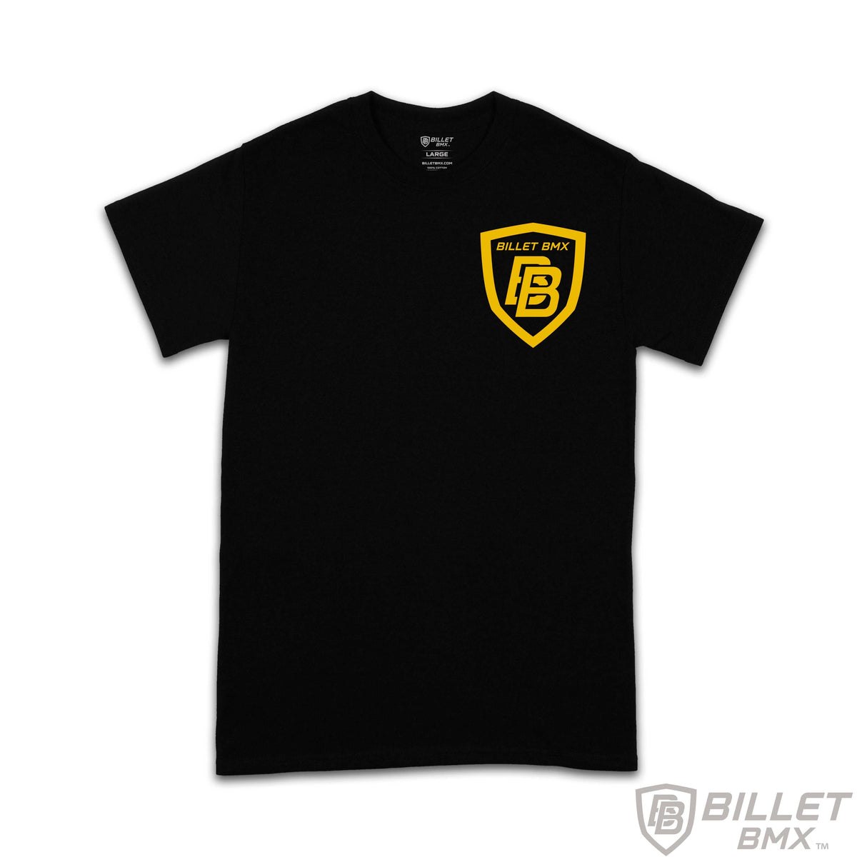 BILLET BMX SHIELD LOGO T-SHIRT GOLD BIL-TSHIRT-1-GLD-S