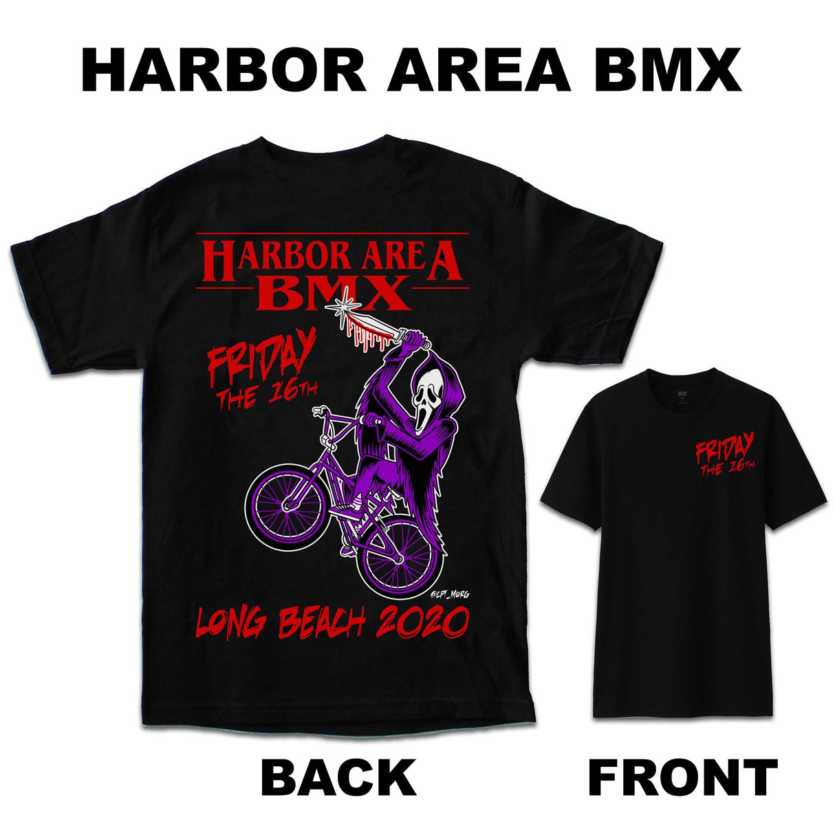 Harbor Area BMX "Friday the 16th" Mens T-Shirt Black Limited Edition T-Shirt R/D99BK01-S