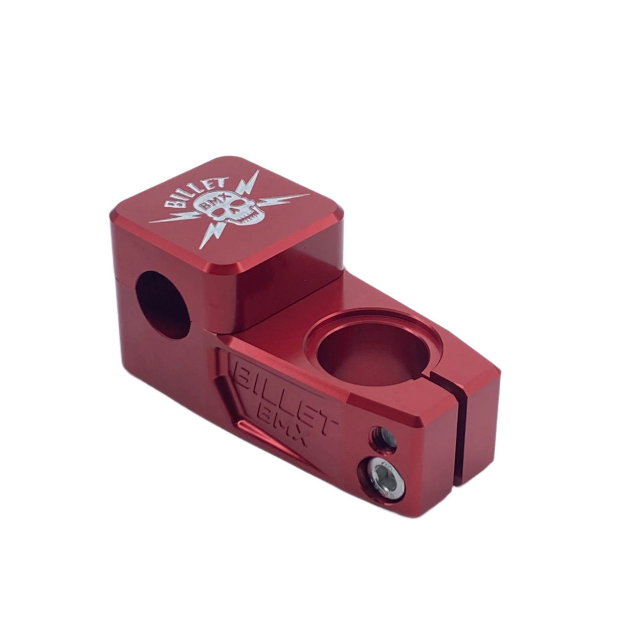BILLET BMX SKULL TOP LOAD STEM 53MM CLASSIC SERIES STEMS BIL-STEM-53-SKULL-RED
