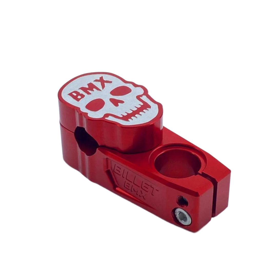 BILLET BMX SKULL TOP LOAD STEM 57MM COLLECTOR SERIES STEMS BIL-STEM-57-SKULL-RED