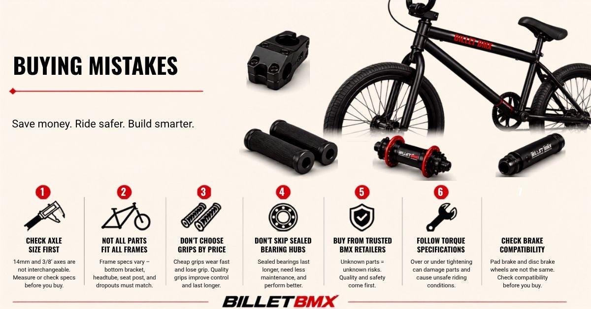 BMX Parts Buying Mistakes: 7 Things First-Time Buyers Get Wrong