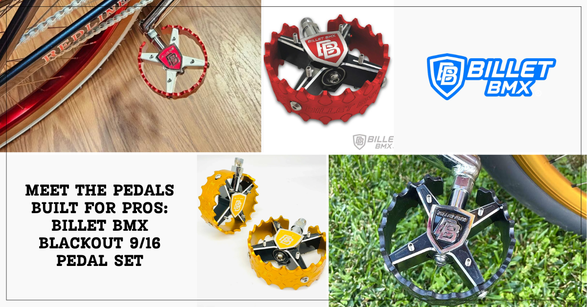 Meet the Pedals Built for Pros: BILLET BMX Blackout 9/16 Pedal Set