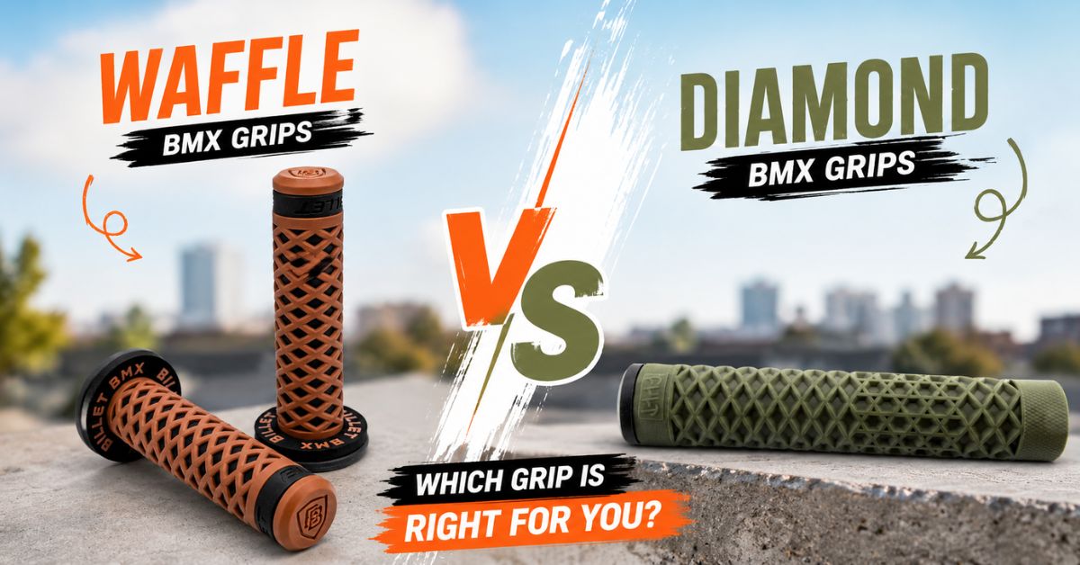 Waffle vs Diamond BMX Grips