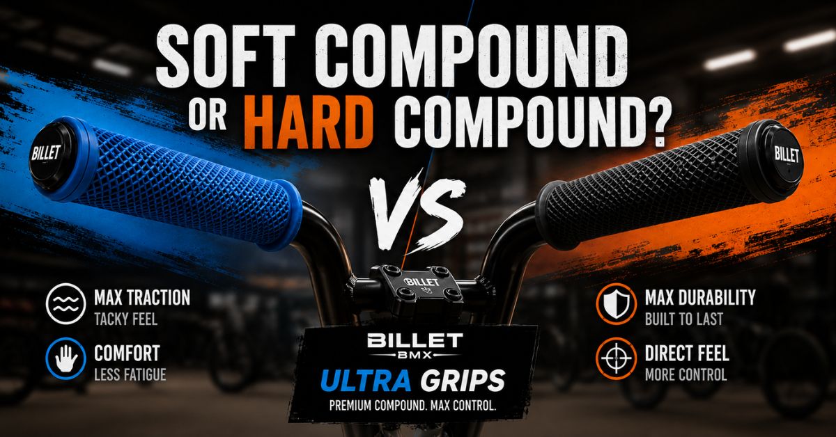 soft and hard compound grips - billet bmx 