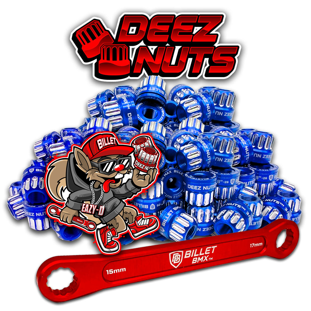 BILLET BMX Axle Nuts Deez Nuts Bike Axle Nuts 12 Point 14mm BMX Axle Nuts and 3/8 BMX Axle Nuts