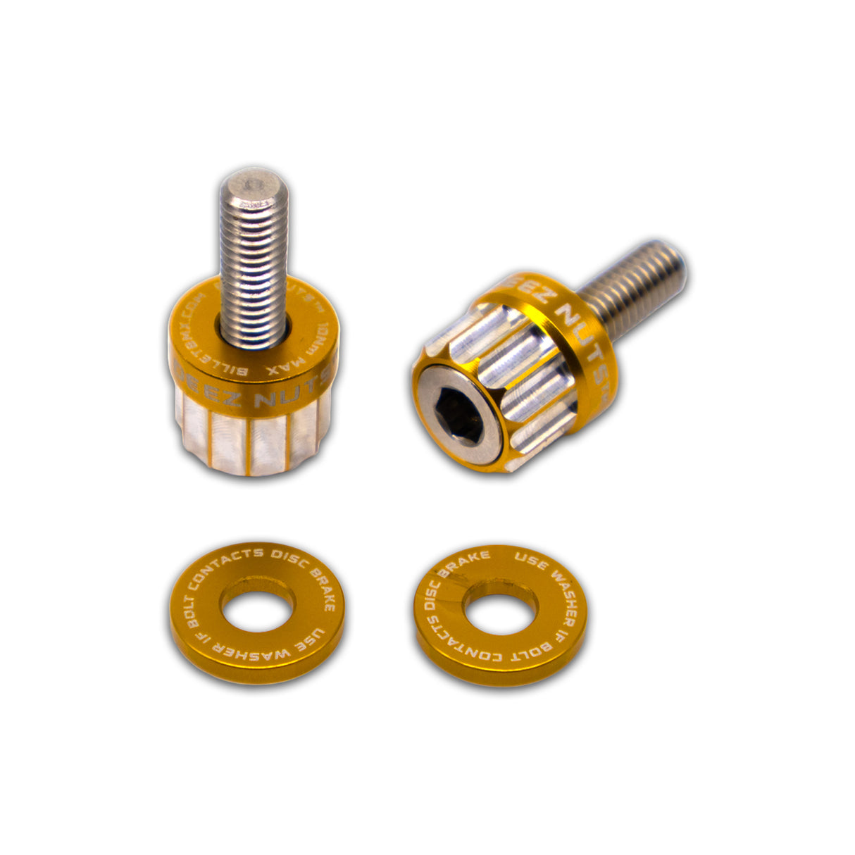 BILLET BMX Deez Nuts 12 Point Brake Bolts for V-Brakes and Disc Brakes (2 Pack)