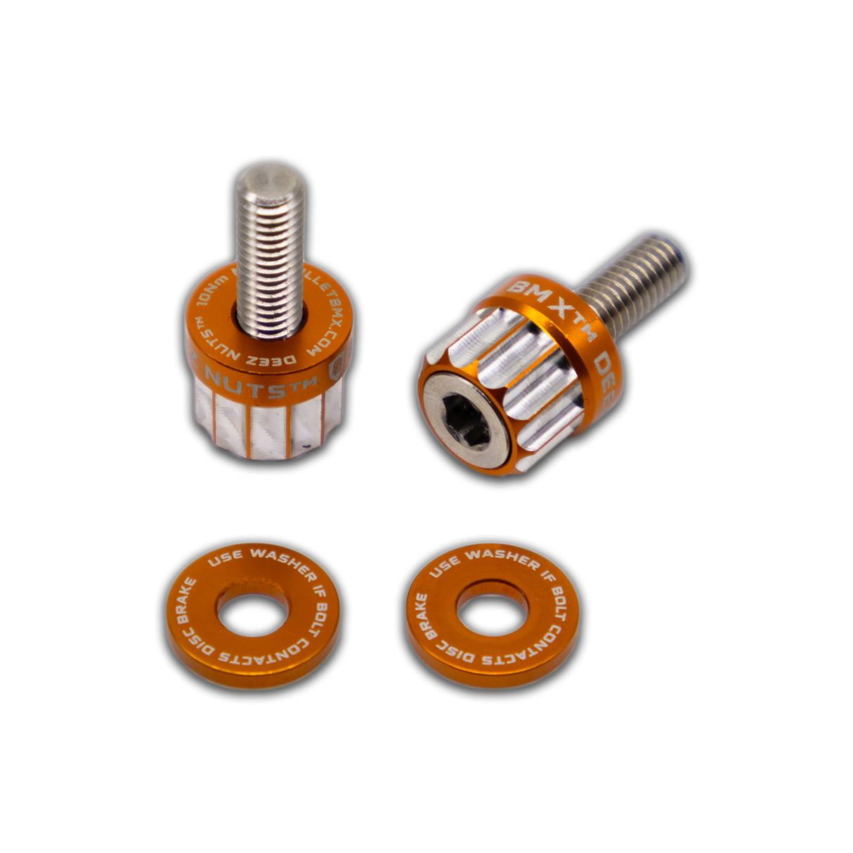 BILLET BMX Deez Nuts 12 Point Brake Bolts for V-Brakes and Disc Brakes (2 Pack)