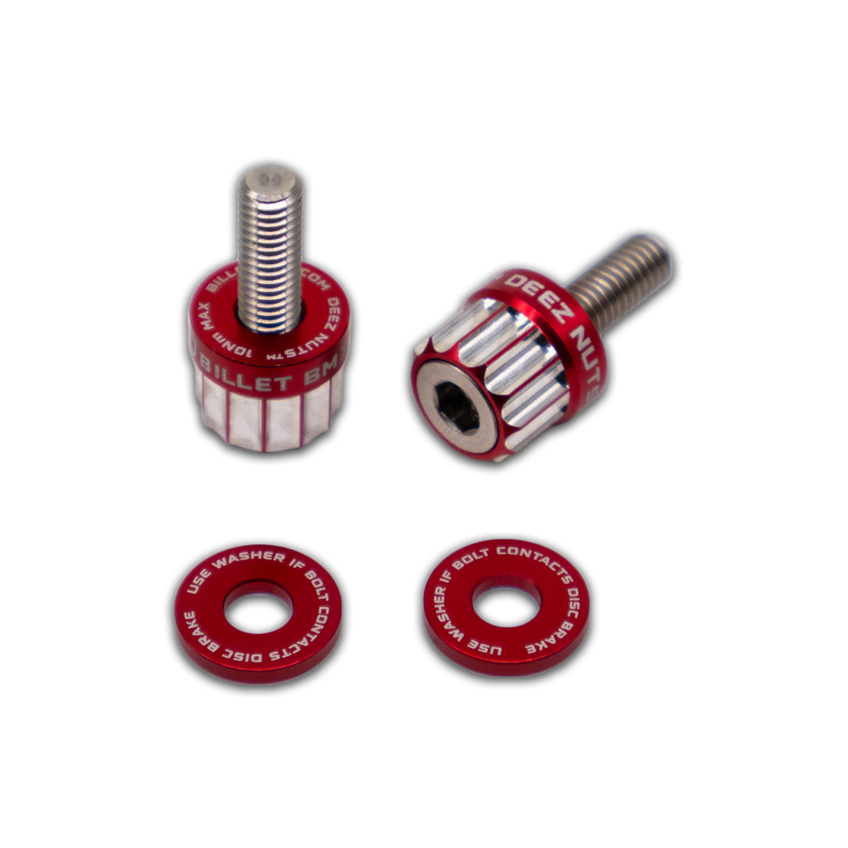BILLET BMX Deez Nuts 12 Point Brake Bolts for V-Brakes and Disc Brakes (2 Pack)