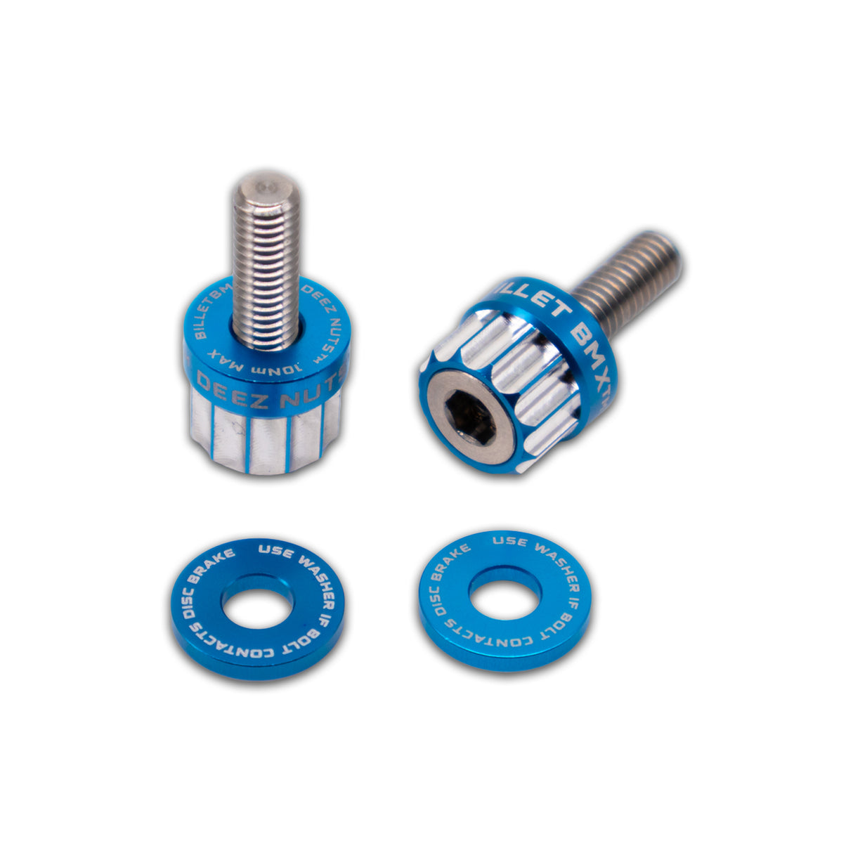 BILLET BMX Deez Nuts 12 Point Brake Bolts for V-Brakes and Disc Brakes (2 Pack)