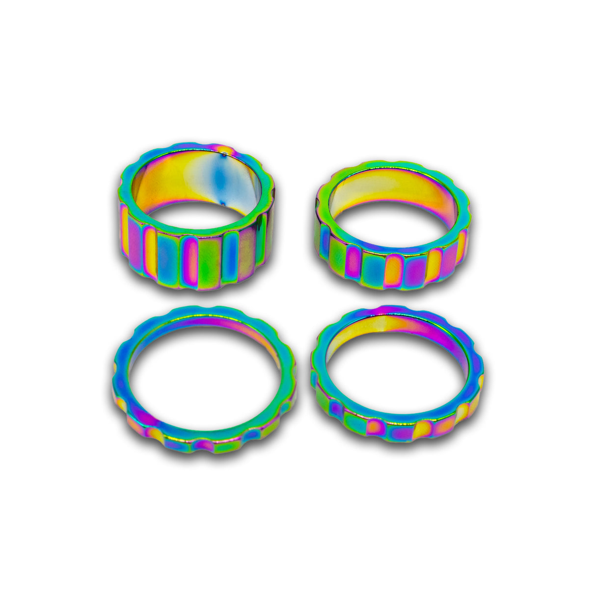 BILLET BMX DEEZ NUTS 12 POINT HEADSET SPACER SET 1-1/8"