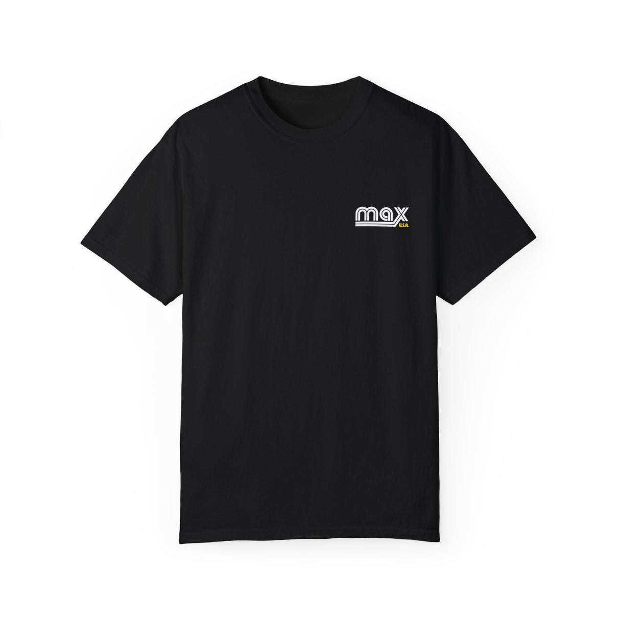MAX Racing Factory T-Shirt | Black and Yellow Print T-Shirt 26906909169244412844