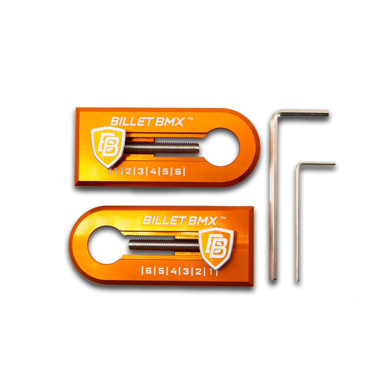 BILLET BMX Chain Tensioners 14mm Axle Pair for GT, Throne and ZOOZ Bikes (2-PACK)