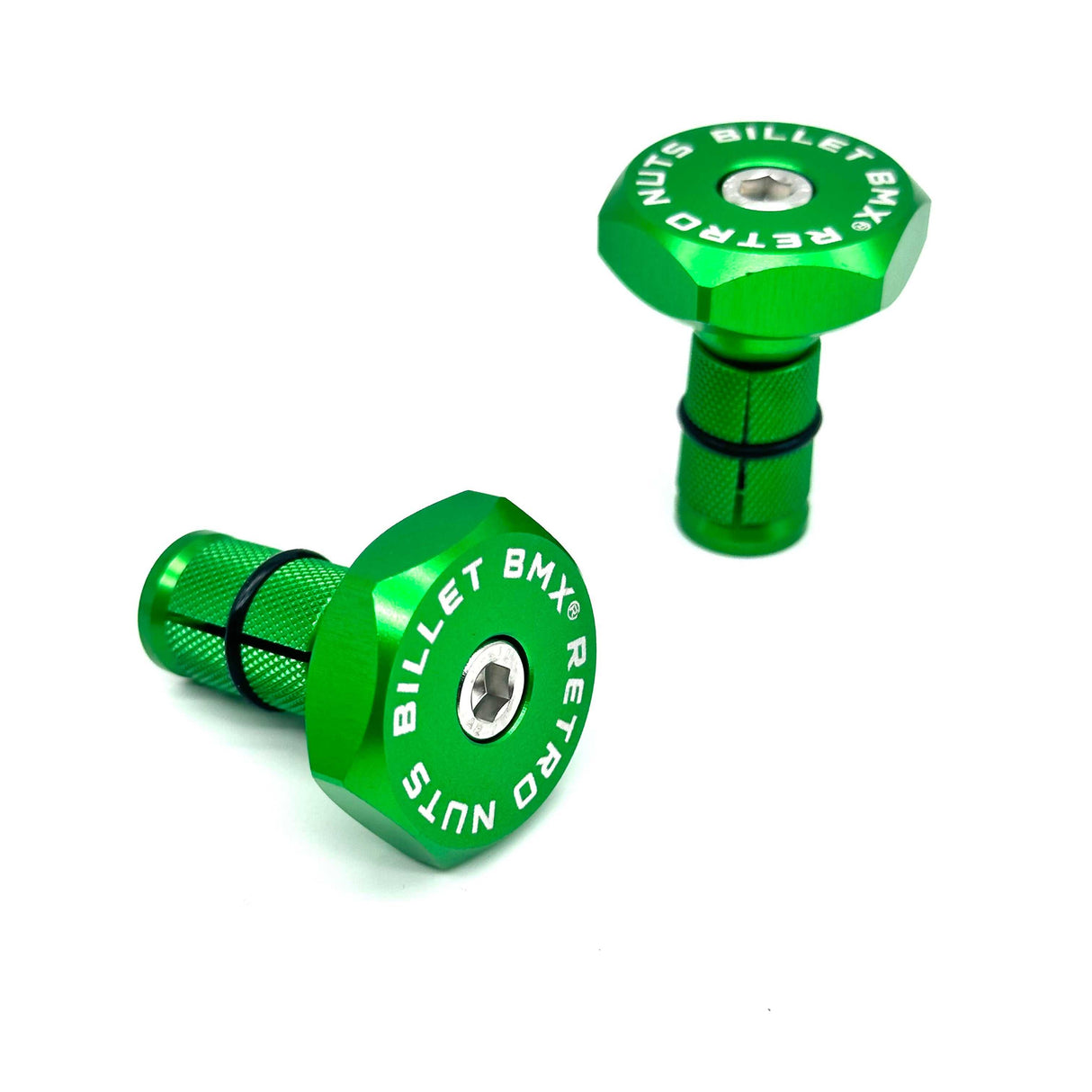 BILLET BMX RETRO NUTS 6 POINT HANDLE BAR ENDS HANDLE BAR ENDS BIL-BARENDS-RETRONUT-RED