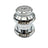 A shiny chrome metallic bicycle headset with 'BILLET' engraved on the sides, photographed on a white background.