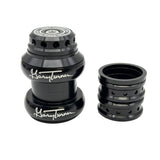 A black metal bicycle headset and matching spacer ring set, featuring the brand name 'Gary Turner' in white script on the main components, photographed on a clean white background.