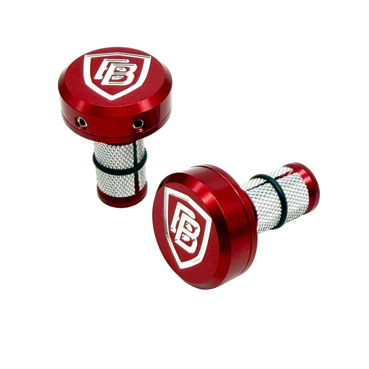 BILLET BMX SHIELD LOGO HIDDEN BOLT HANDLEBAR ENDS