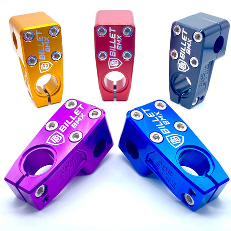 BILLET BMX SHIELD TOP LOAD STEM 53MM CLASSIC SERIES STEMS BIL-STEM-53-SHIELD-RED